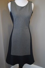 NWT J Crew Knit Sleeveless Dress Navy Gray A4162 $158 Sz 10 Medium J. Crew