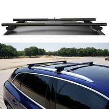 Roof Rack Cross Bars Black Aluminum Telescopic Fits Acura MDX 2007-2013