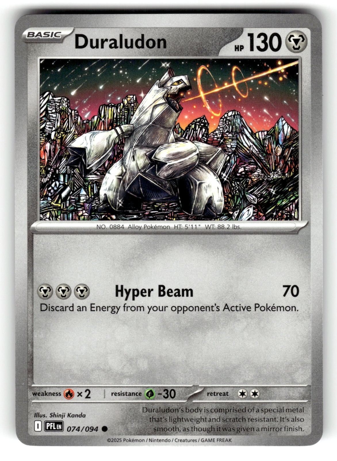 Pokemon: ME02: Phantasmal Flames Duraludon #074/094 Common,Regular .P2N