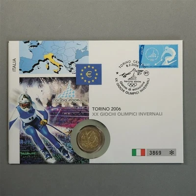Italien 2006 Numisbrief 2 Euro Olympische Spiele Turin - Bild 1 von 2
