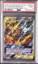 2019 POKEMON SM BLACK STAR PROMO FULL ART/MOLTRES & ZAPDOS & ARTICUNO GX PSA 9