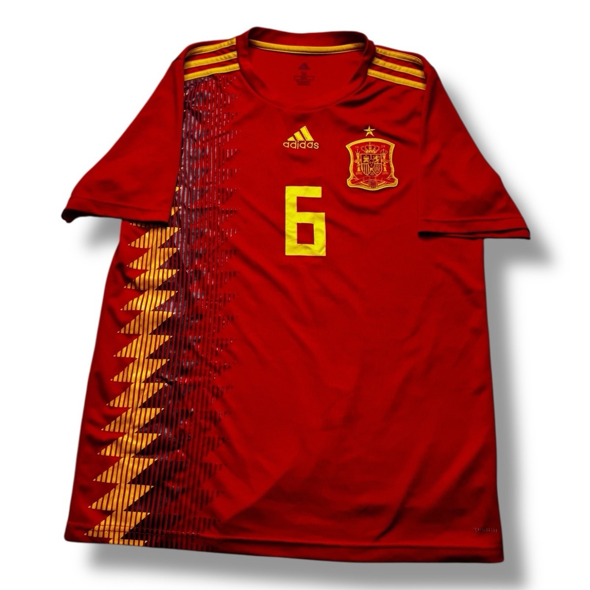 Adidas Mens Spain National Team Andres Iniesta #6 Soccer Jersey