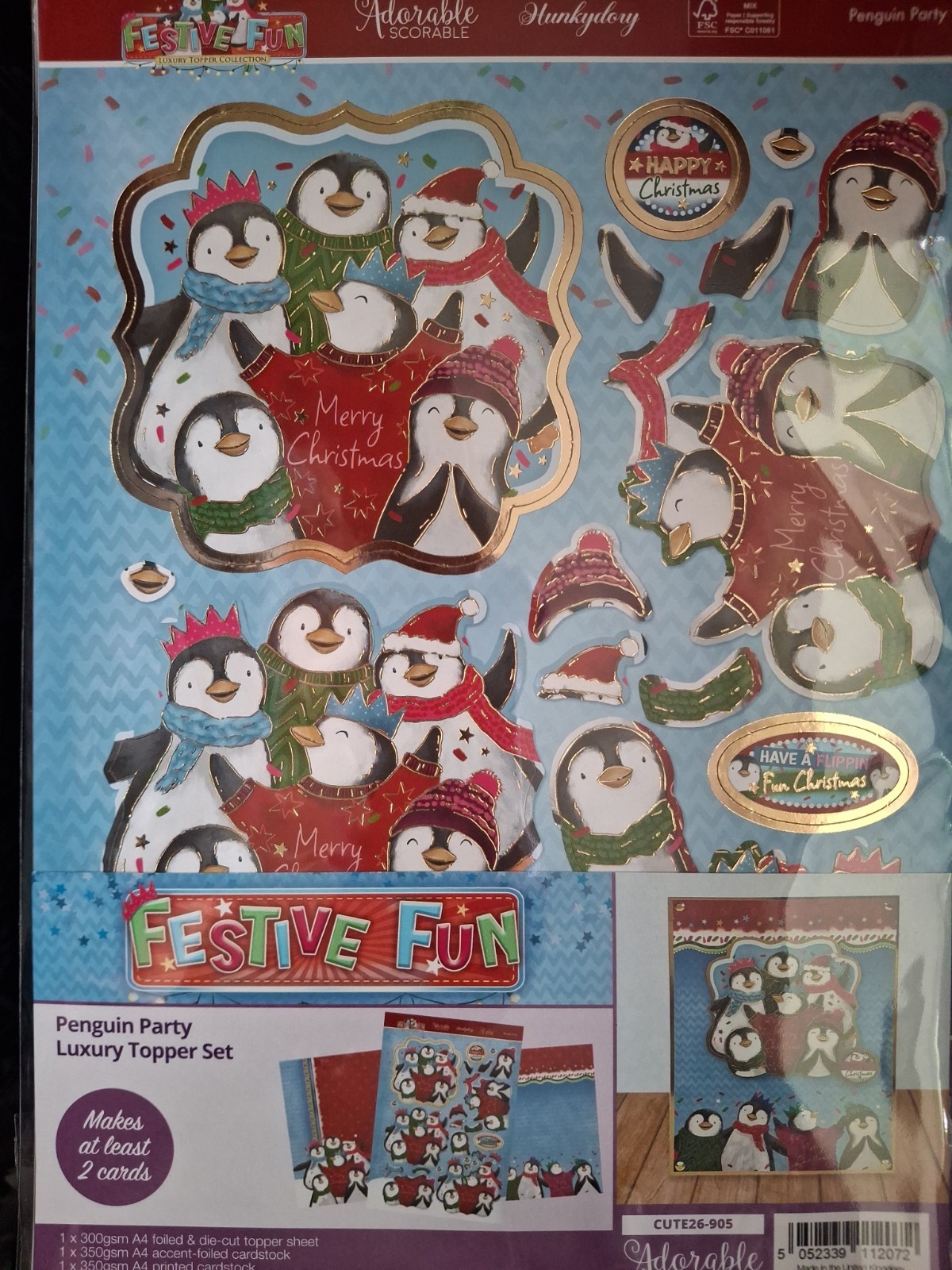 Hunkydory Festive Fun ""Penguin Party"" Luxury Topper Set