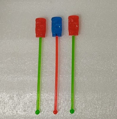 Vtg Plastic Tiki Warrior Swizzle Sticks Cocktail Stirrers MCM Barware