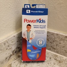 PowerStep PowerKids 3/4 Length Pediatric Orthotic Shoe Insoles Toddlr 13 Youth 1