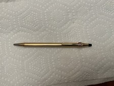 Vintage 10K Gold Filled CROSS Ball Point Pen With Cadillac Emblem Logo On Cap