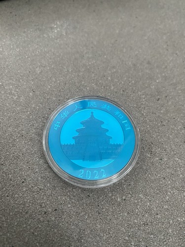 30g. 10 Yuan Silber Münze China Panda 2022 Space Blue Edition in Box Limitiert - Bild 4 von 7