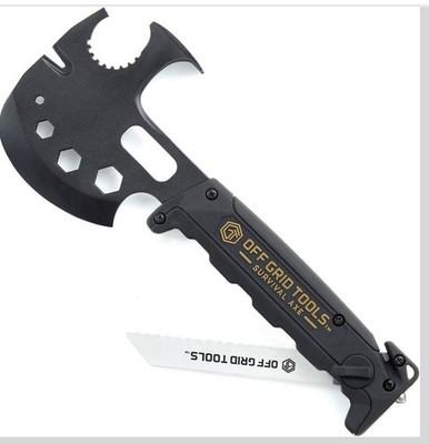 Off Grid Tools Survival Axe (5-1/2''W x 1-3/16''D x 11-1/2''L)
