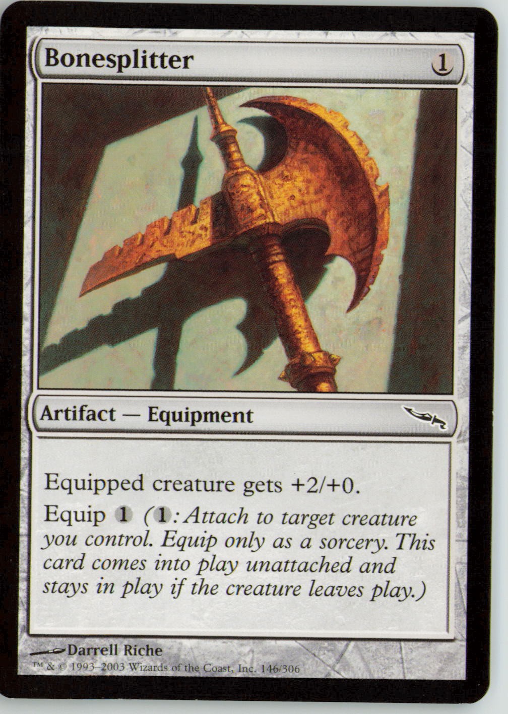 Bonesplitter 146 Common Mirrodin Magic: The Gathering LP