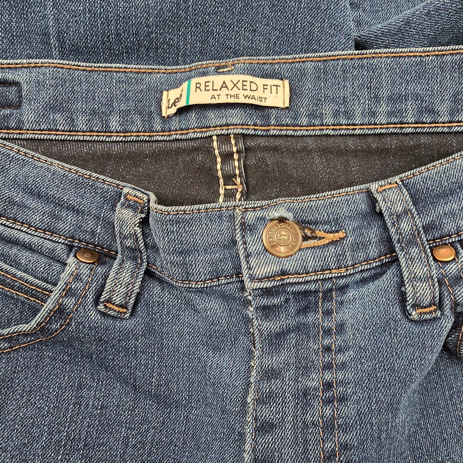 Lee Blue Relaxed Fit Denim Jeans Pants 8 Petite image 6