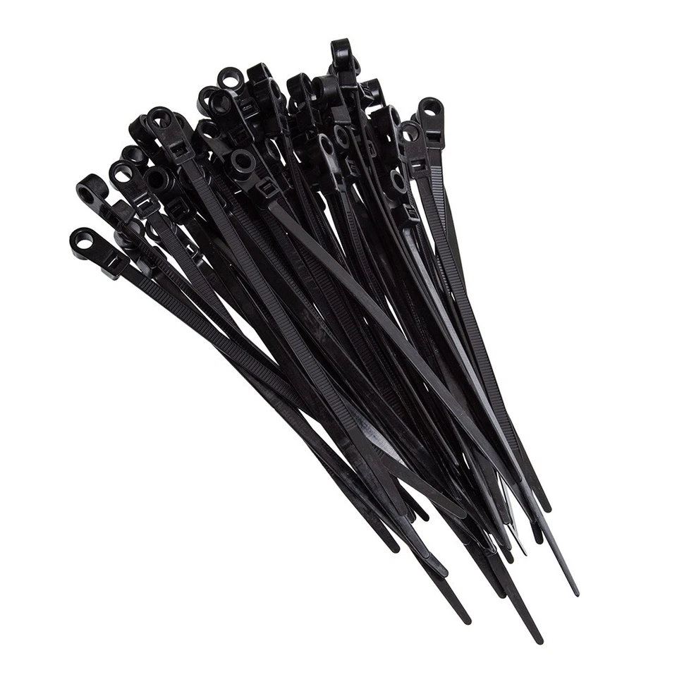 MAR-POL Kabelbinder Mit Öse Set 4.7x150x5mm 50Stk Montagebinder Ösenclip