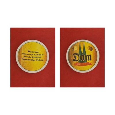 Dom Kölsch what is it: looks like a glass,... brewery beer mat Beermat