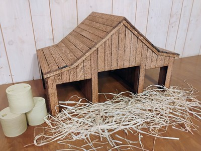 Kids Custom Handmade Solid Oak Pretend Play Barn