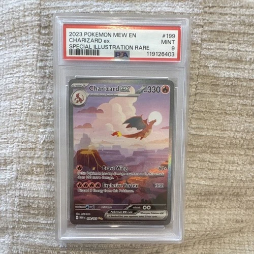 Pokémon Charizard ex 199/165 Scarlet & Violet Holo Special Illustration PSA 9