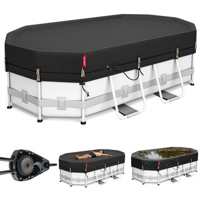 QH.HOME 12X22ft Oval Pool Cover,[Ultimate Windproof & Tear-Resistant Fabric],...