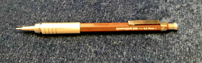 Pentel GraphGear 500 Mechanical Pencil, Brown, 0.3 mm EXTRA FINE PG523