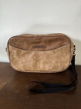 Petunia Pickle Bottom Tan Faux Leather Mini Diaper Bag Leopard Lining