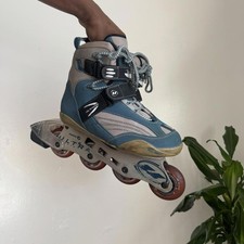 Vintage 90s women s Ultra Wheels Inline Skates - Cyber Blue size 9