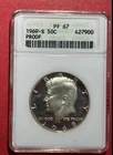 1969S US Kennedy PROOF SILVER Half Dollar! ANACS Certified PF 67 GEM Beauty!