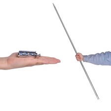 SUMAG Magic Pocket Staff Metal Appearing Cane Medium, 43-1/4"/110cm Silver