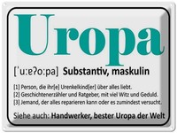 Blechschild 30X40 Cm Uropa Handwerker Bester Spruch Zitat Deko Geschenk Metall S