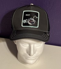 Goorin Bros Deep Angler Fish Trucker Hat Reflective 3m Shiny Black Blue