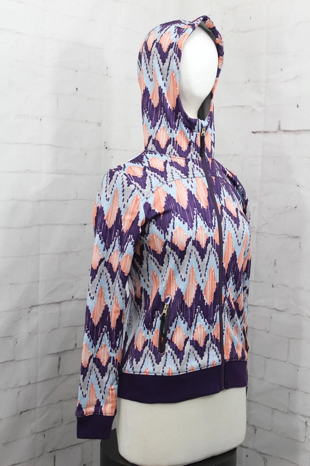 686 Allure Bonded Fleece Hoodie, Girls Youth Medium, Violet Ikat New - Image 4 of 4
