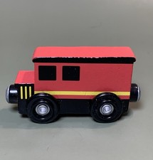 Melissa  Doug Wood Wheeled Magnetic Red Train Car GH16284