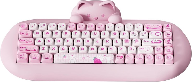 C68 Wireless Mechanical Keyboard,65% Gaming Hot Swap,Triple Mode BT5.0/2.4G/Wire