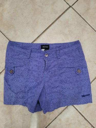 Marmot Shorts Damen Größe 10 Marmot Ginny Shorts Lila Blau Wandern Outdoor...