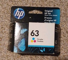 HP 63 TRI-COLOR INK CARTRIDGE STANDARD YIELD EXP 2022 SEALED