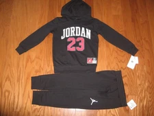 AIR JORDAN  2-Pc pull 0ver Track Suit Jacket & Pants Set Boys Size 5/6 /7 NWT