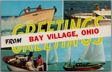 Postcard GREETINGS FROM BAY VILLAGE, OHIO 44140 Cuyahoga County Kv