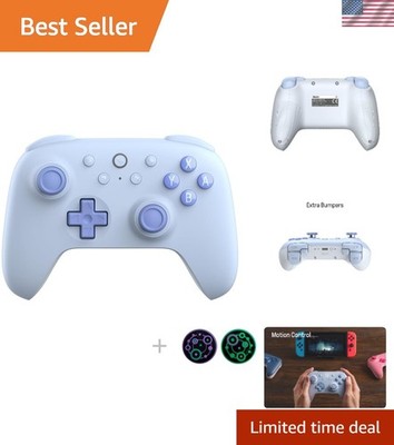 Precision Hall Effect Joysticks for Nintendo Switch - Remappable Bumpers, Blue