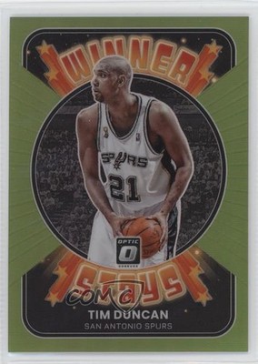 2021 Panini Donruss Optic Winner Stays Lime Green Prizm /149 Tim Duncan HOF x5u