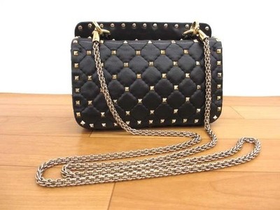 VALENTINO GARAVANI Schultertasche Rockstud Spike Small schwarz mit Schultergurt