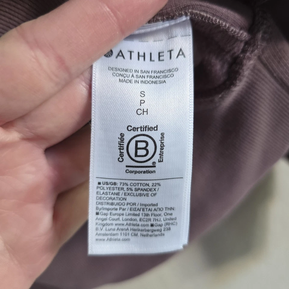 Athleta Forever Fleece Crop Sweater 1/2 zip Size Small Taupe - Image 4 of 4