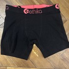 Men’s Ethika Medium Black Briefs Underwear With Pink Elastic Waist 92% Cotton — photo 1