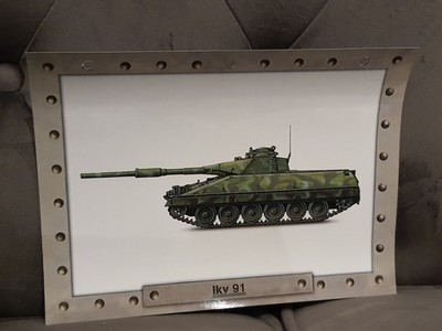 Ikv 91 -  Artillerie - Bild / Sammelkarte / Militärfahrzeug (O1)