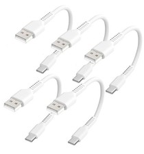 Mini 6 inch Short Charger Cable Fast Charging Cord USB A to Type C 5 Pack