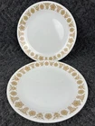 Vintage Corelle Pyrex Butterfly Gold 10.25"  Dinner Plate EUC- Lot Of 2