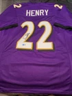 Derrick Henry Signed Baltimore Ravens #22 Purple Football Jersey BAS Auth