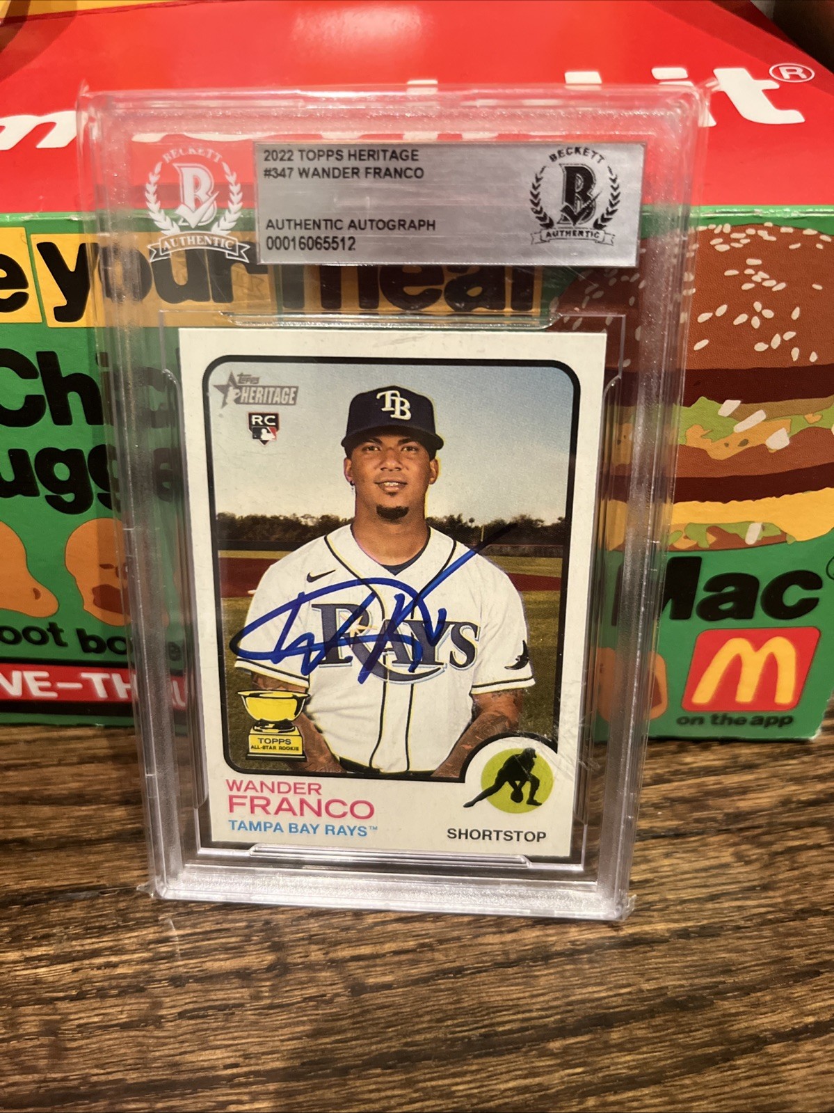 Hand Signed 2022 Topps Heritage - Wander Franco #347 (RC)