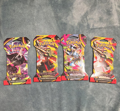 Pokémon TCG Mega Evolution Pitch Black Booster Pack Lot 4 Packs 10 Cards