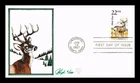 US COVER MULE DEER WILDLIFE CAPEX FIRST DAY ISSUE PUGH HAND PAINTED