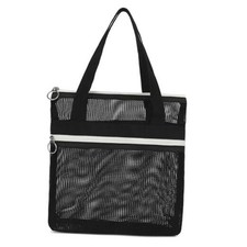 Mesh Shower Caddy Portable Shower Bag for Travel, Gym, Camping   Quick Black