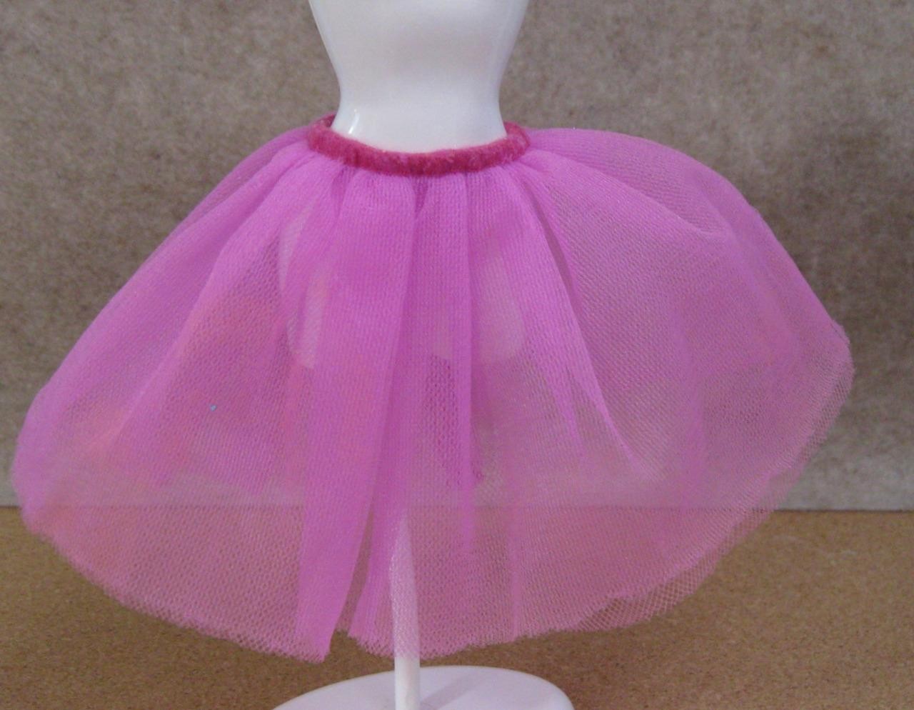 Barbie Doll Clothes-tulle dbl layer PURPLE SKIRT BALLET TUTU