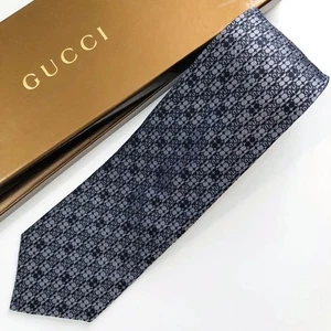 Cravate GUCCI gris à pois
