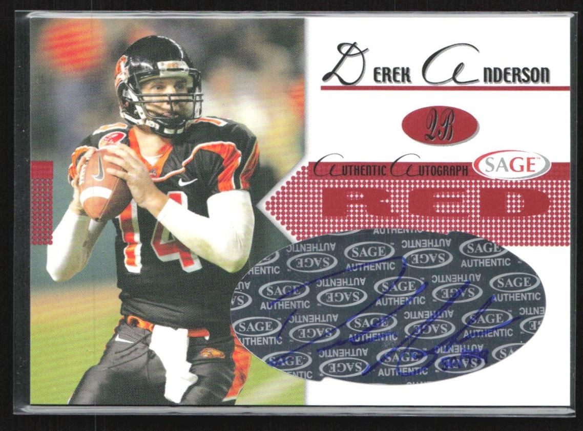 Derek Anderson SA-GE Autographs #A1 Red
