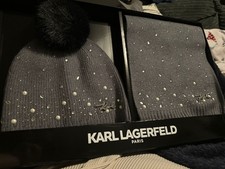 Karl Lagerfeld Scarf And Hat Gift Set
